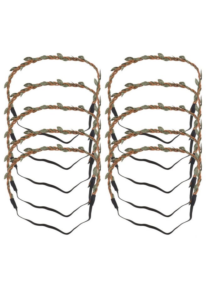 Beaupretty Eaupretty 10Pcs Diy Flower Crown Leaf Wreath Rattan Headpieces Halo Wreath Headband For Girls Women  - Image 2