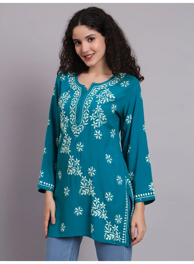 Alaya  Women Chikankari Hand Embroidered Rayon Kurti -AL4071 for Women | Best Price UAE