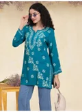 Alaya Women Chikankari Hand Embroidered Rayon Kurti -AL4071