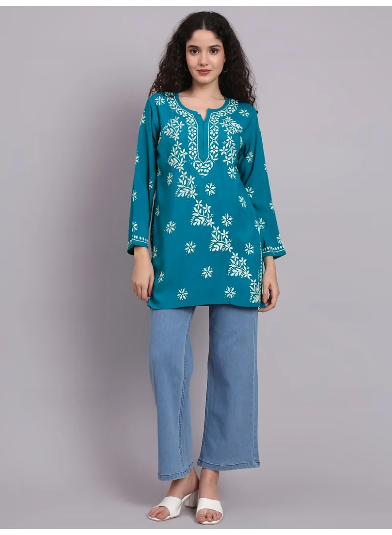 Alaya  Women Chikankari Hand Embroidered Rayon Kurti -AL4071 for Women | Best Price UAE
