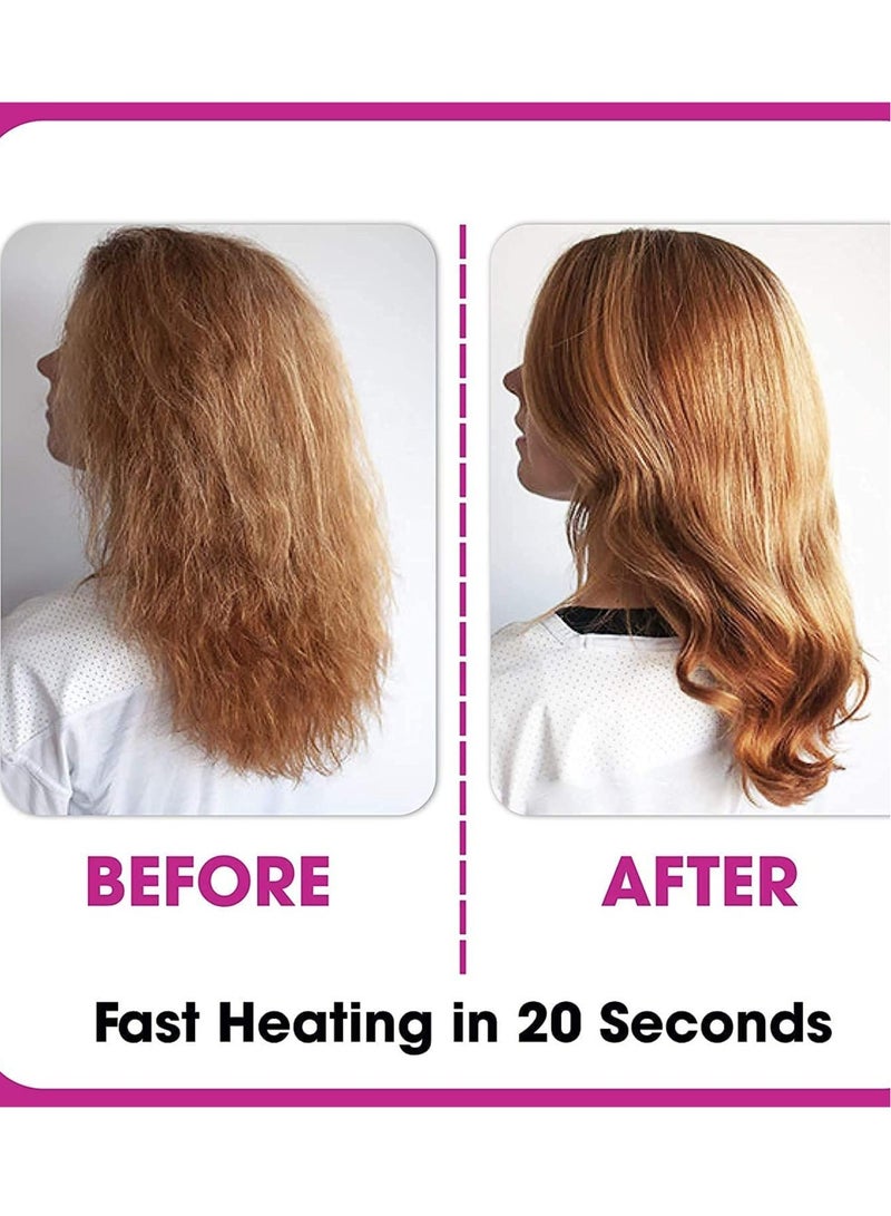 ELTRAZONE Ionic Hair Straightener Comb,Ionic Straightening Brush with Anti Scald, 2 in 1 Fast Ceramic Heating Hair Brush for Straightening & Curling, Available Both Dry and Wet, for Salon/Home (Black) - Image 3