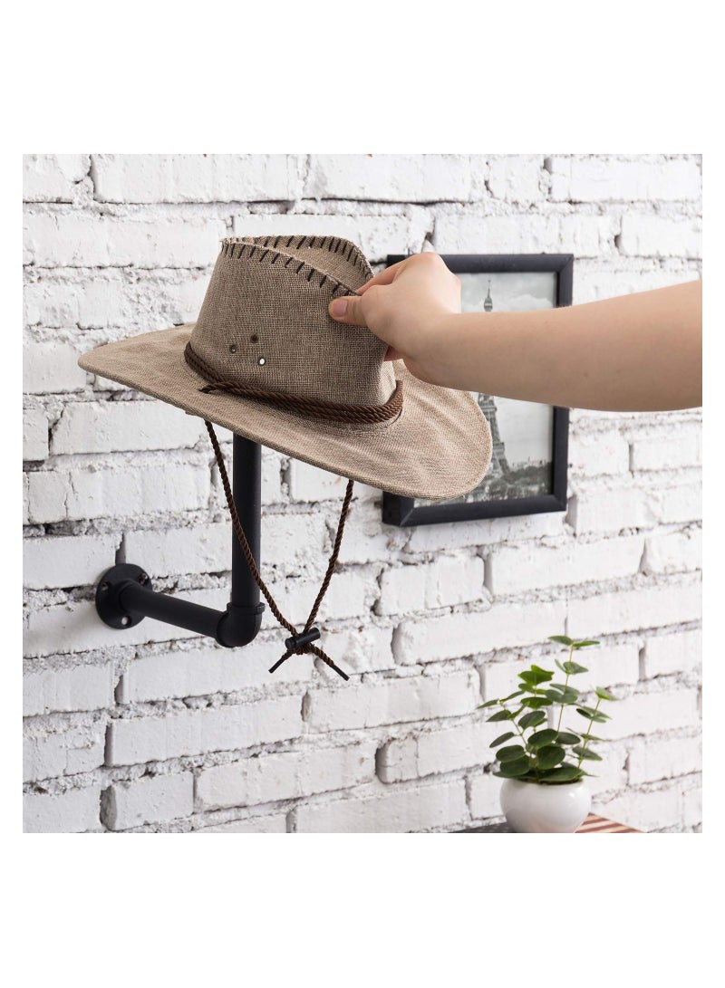 SYOSI SYOSI 3PCS Wall Mounted Hat Rack Holder, Motorcycle Helmet Holder Jacket Hanger Wall Mounted Multifunctional Rack, Hanging Entryway Hat Hooks and Wig Holder Rack (Length: 7.1in, Height: 10.4in) - Image 4