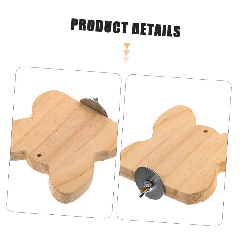 Wooden Adjustable Jumping Stand Perch Platform Toy for Hamsters Birds Chinchillas - Image 5