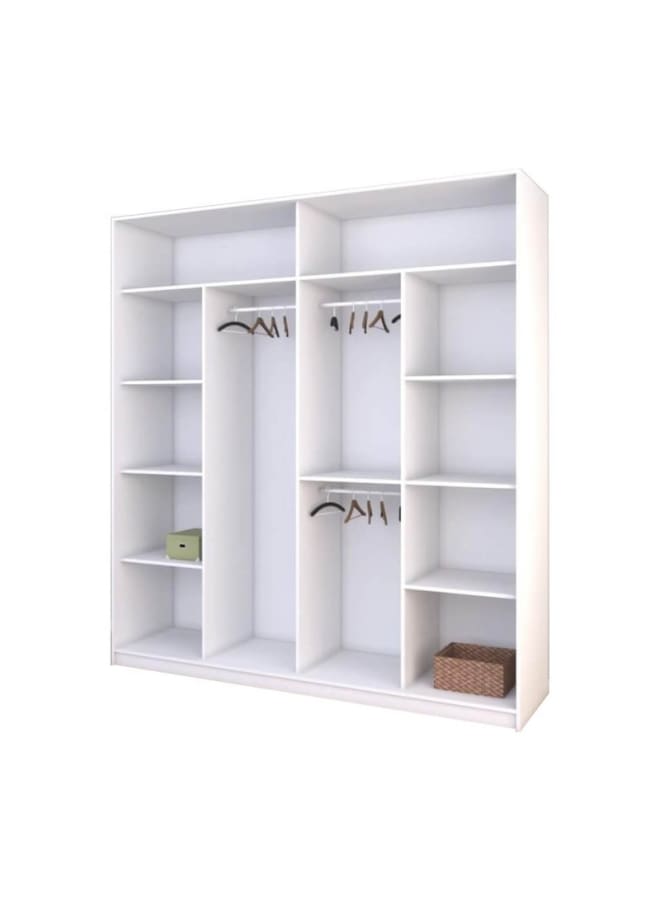 ريترو خزانة ملابس 200x50x150سم – أبيض - Image 2