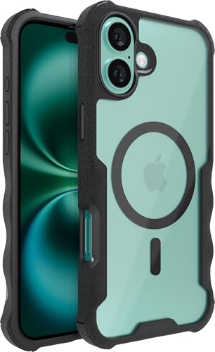 Smartish iPhone 16 Plus Protective Magnetic Case Gripzilla Compatible with MagSafe Rugged Tough Heavy Duty Armor Slim Cover wDrop Tested Protection for Apple iPhone 16 Plus Clearly Black - Image 1