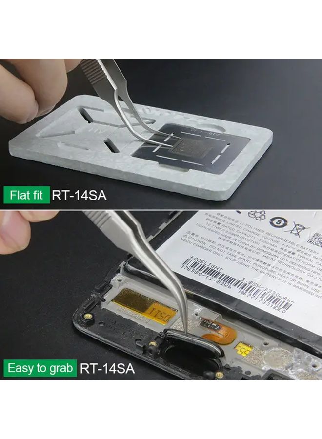 RT 14A ملقط مضاد للكهرباء الساكنة بأطراف مستقيمة ومنحنية - أداة إصلاح دقيقة بدون كهرباء - Image 5