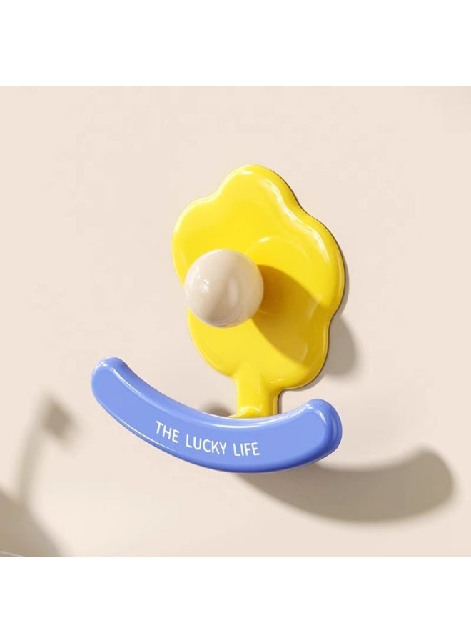 3 pieces of mixed colors Adorable Flower Hooks - No Trace Heavy-Duty Hair Tie Storage Solution - Image 2