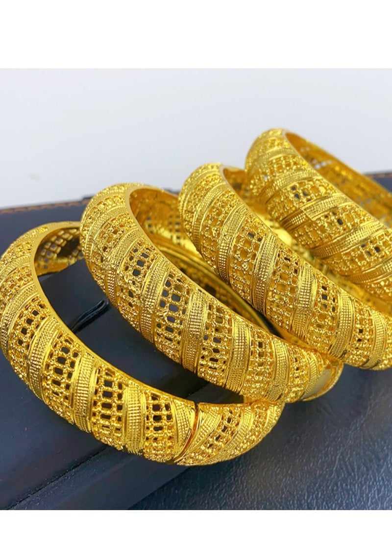 24K مطلية بالذهب السيدات سوار ، سوار الزفاف ، مجوهرات الزفاف ، 1 قطعة - Image 2