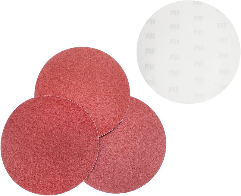 Utoolmart PSA Sanding Discs, 9-inch Self Stick Adhesive Back Sandpaper, 80 Grits No-Hole Aluminum Oxide Sanding Paper, for Random Orbital Sander, Wood, Metal Polishing, 10 Pcs - Image 3