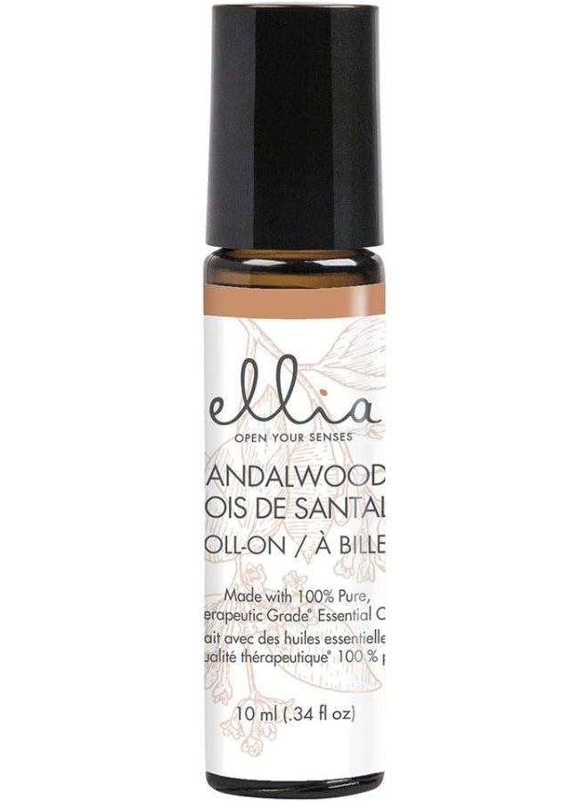 Ellia Sandalwood Essential Oil Roll-On | 10ml, 100% Pure, Therapeutic Grade - Image 1
