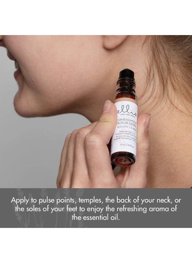 Ellia Sandalwood Essential Oil Roll-On | 10ml, 100% Pure, Therapeutic Grade - Image 3