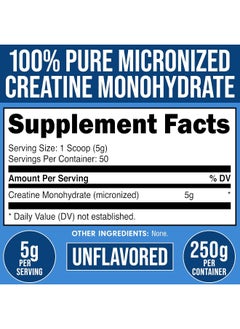 Bucked Up Bucked Up Creatine Monohydrate 250 Grams Micronized Powder, Essentials (50 Servings)  - Image 2