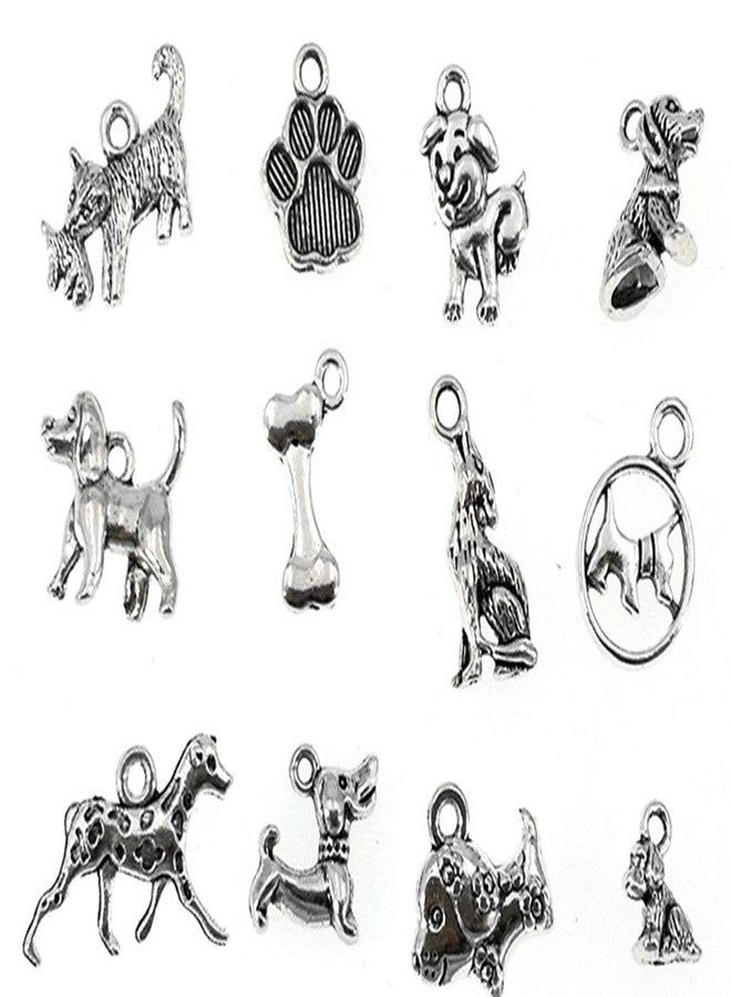 Kinteshun Assorted Dogs Pet Charm Pendant for DIY Jewelry Making Accessaries(30pcs,Antique Silver) - Image 4