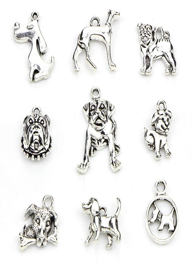 Kinteshun Assorted Dogs Pet Charm Pendant for DIY Jewelry Making Accessaries(30pcs,Antique Silver) - Image 2