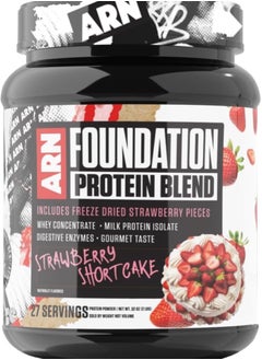 ARN Arms Race Nutrition | ARN | Foundation Whey Protein Blend (25 servings, Strawberry Shortcake)  - Image 1