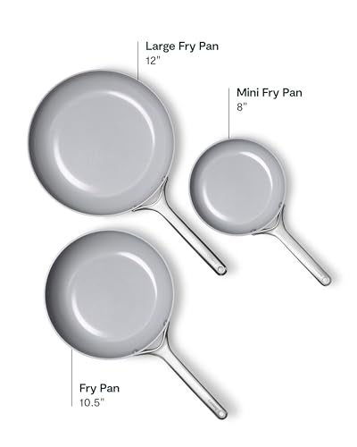 Caraway Nonstick Ceramic Mini Fry Pan 105 qt 8 Non Toxic PTFE PFOA Free Oven Safe Compatible with All Stovetops Gas Electric Induction Marigold - Image 3