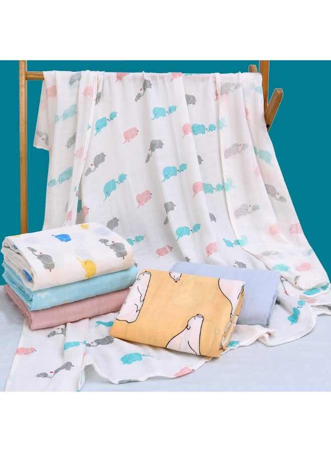 Miracle Baby 3 PCS Set Bamboo Cotton Baby Swaddle Blanket Newborn Blanket wrap Soft Baby Burp Cloth Breathable Baby Blankets for Girls and Boys 120x120cm  - Image 2