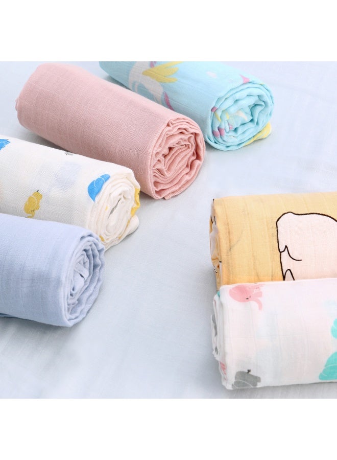 Miracle Baby 3 PCS Set Bamboo Cotton Baby Swaddle Blanket Newborn Blanket wrap Soft Baby Burp Cloth Breathable Baby Blankets for Girls and Boys 120x120cm  - Image 4