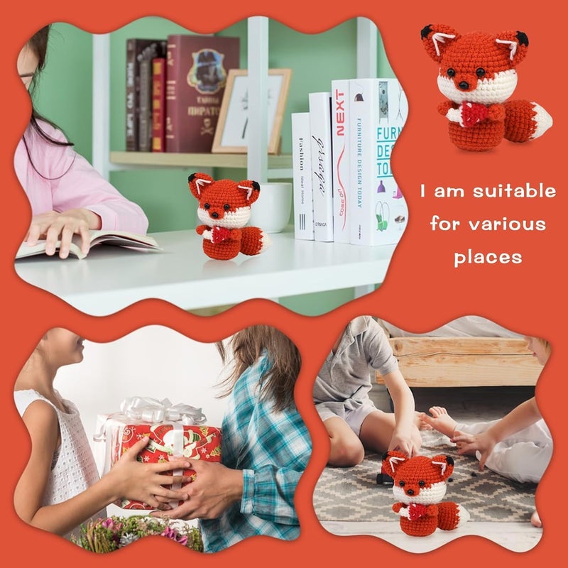 TREXEE طقم كروشيه TREXEE مع خيوط سهل الاستخدام للمبتدئين مجموعة DIY للكروشيه والحياكة تشمل خيوط للكروشيه، إبر كروشيه، وإكسسوارات DIY طقم كروشيه مثالي - Image 3
