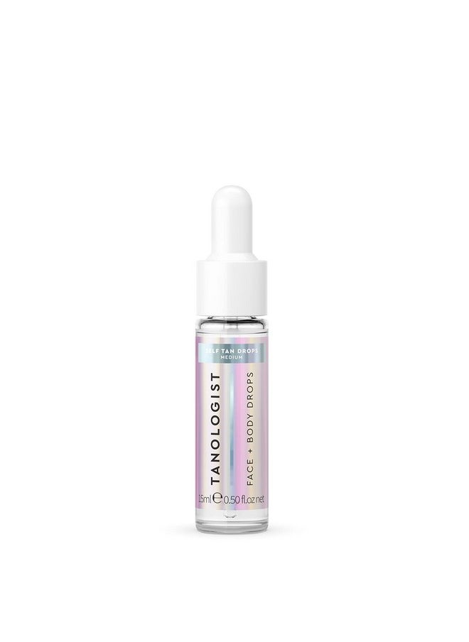 Tanologist Face And Body Drops Mini Medium Illuminating Self Tan Drops Vegan And Cruelty Free 0.5 Fl Oz  - Image 2