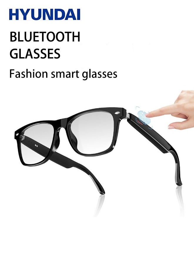 HYUNDAI - AI translation smart bluetooth glasses, real-time multi-language translation glasses, support more than 140 languages, accurate and delay-free translation, suitable for daily life and work, wireless bluetooth range 10-15 meters, 110 mAh battery, talk time 4 hours, standby time 120 hours. Fast charging - Image 1