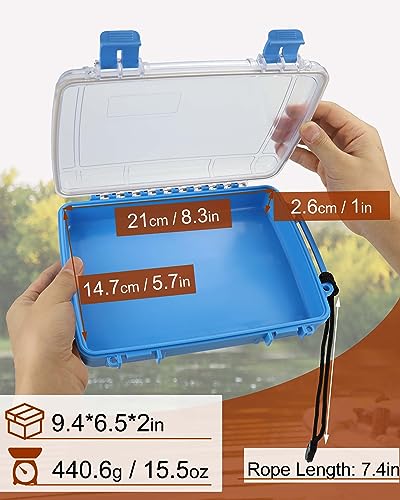 Wxvhji Waterproof Dry Box Watertight Storage Box Waterproof Drybox for Kayak Boat Waterproof Containers Dry Storage Box Floating Carrying Dry Tackle Box with Rope - Image 3