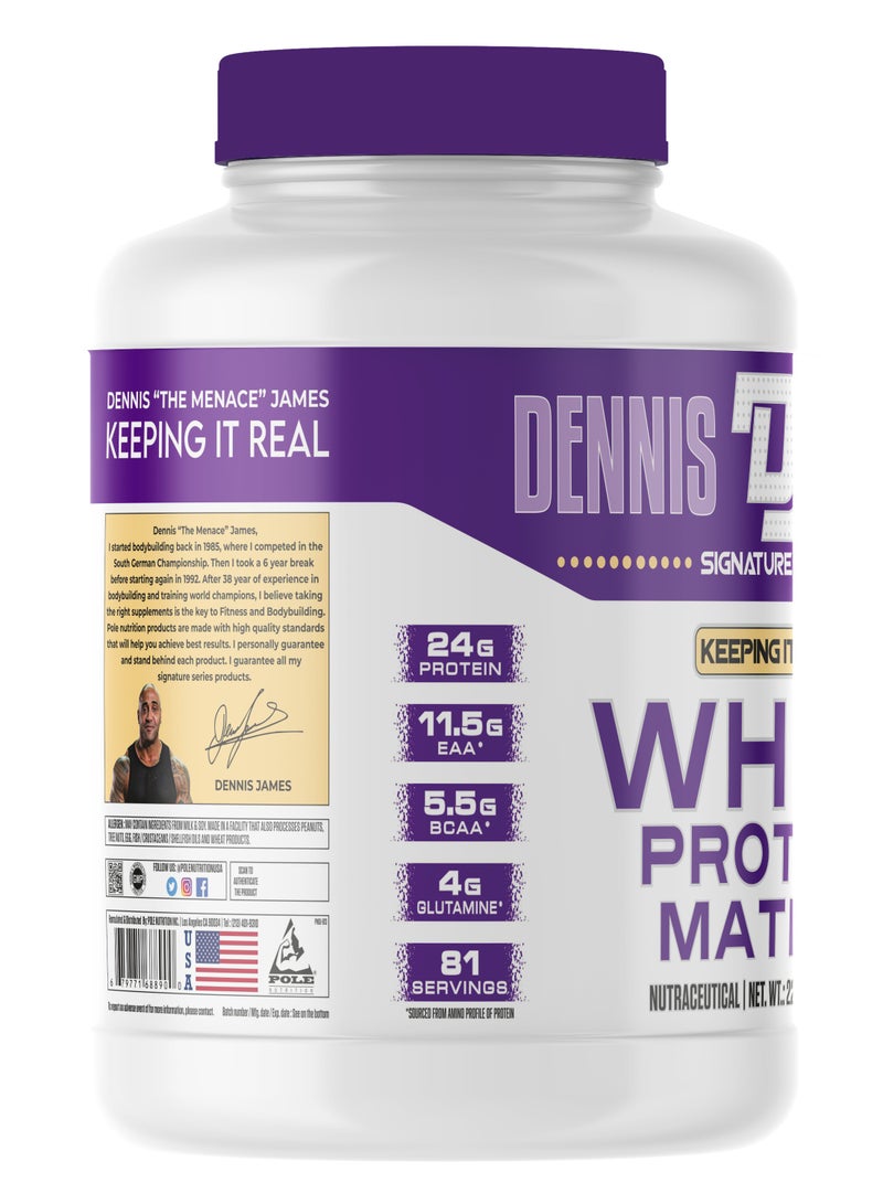 دينيس جيمس Whey Protein Matrix من Dennis James Signature Series - 5 باوند (نكهة القهوة) - Image 2