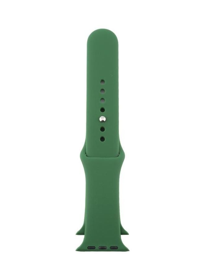 NIBEMINENT Sport Watchband For Apple Watch Series 7 45mm/6 & Se 5 4 44mm/3 2 1 42mm Forest Green - Image 1