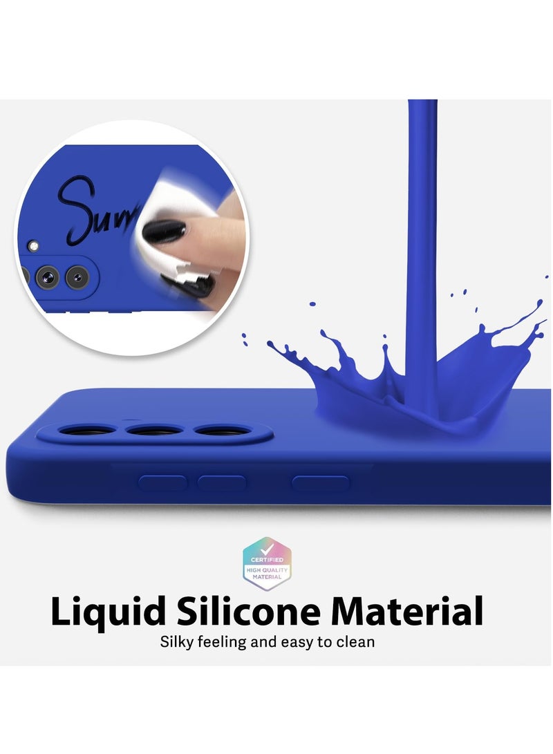 MIGOFAST Samsung Galaxy A56 5G Case Silicone Thin Slim Grip Soft Rubber Gel Protective Phone Case for Women Matte Plain Solid Color Aesthetic Cute Girly Case with Camera Cover Royal Blue - Image 3