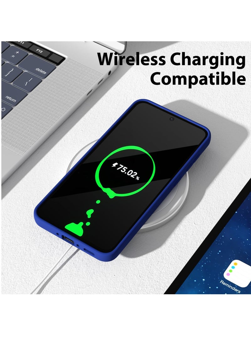 MIGOFAST Samsung Galaxy A56 5G Case Silicone Thin Slim Grip Soft Rubber Gel Protective Phone Case for Women Matte Plain Solid Color Aesthetic Cute Girly Case with Camera Cover Royal Blue - Image 5