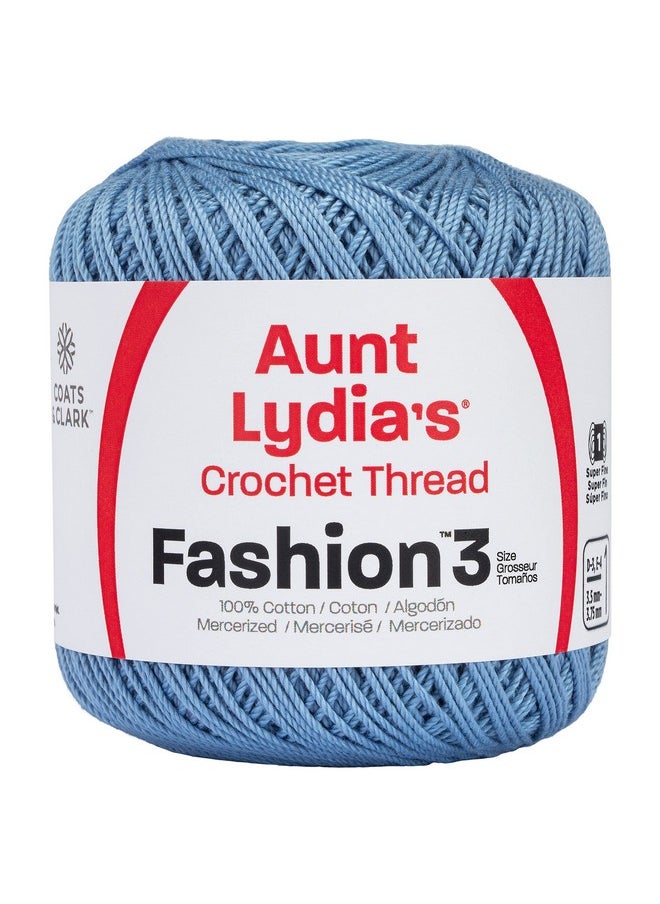 Aunt Lydia Coats Crochet 182 175 Aunt Lydia'S Fashion Crochet Cotton Size 3 Warm Blue  - Image 1