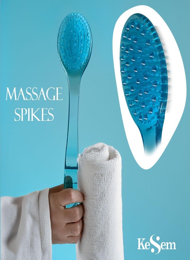KESEM 2 Pack Back Scrubber Shower Brush with 14 inch Long Handle, Soft Bristles Full Body Skin Exfoliator for Bath Wet or Dry Brush for Men & Women - Image 5