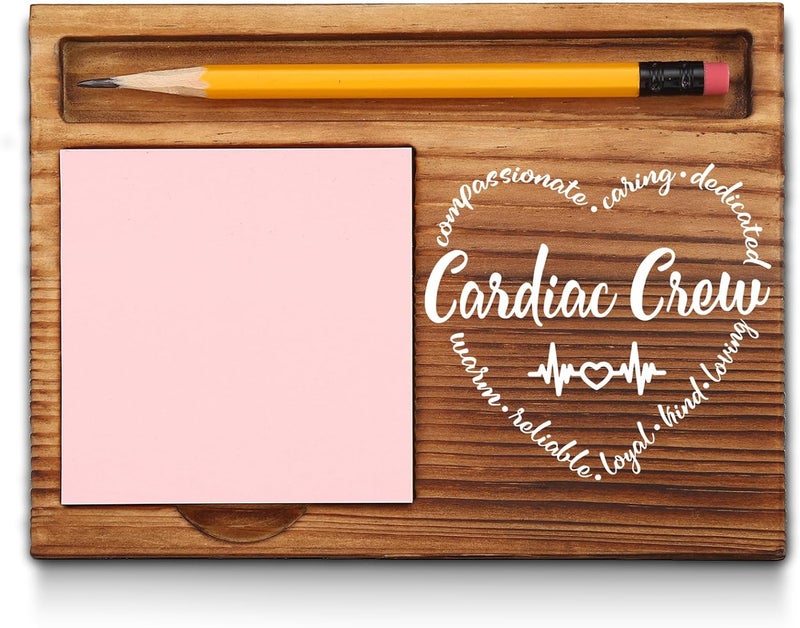 akeke Cardiac Crew Gifts for Women, Men, Cardiac Crew Week Gifts, Cardiac Crew Office Decor, Appreciation Thank You Gifts for Cardiac Crew Self-Stick Note Pad Holders GAA38 - Image 1