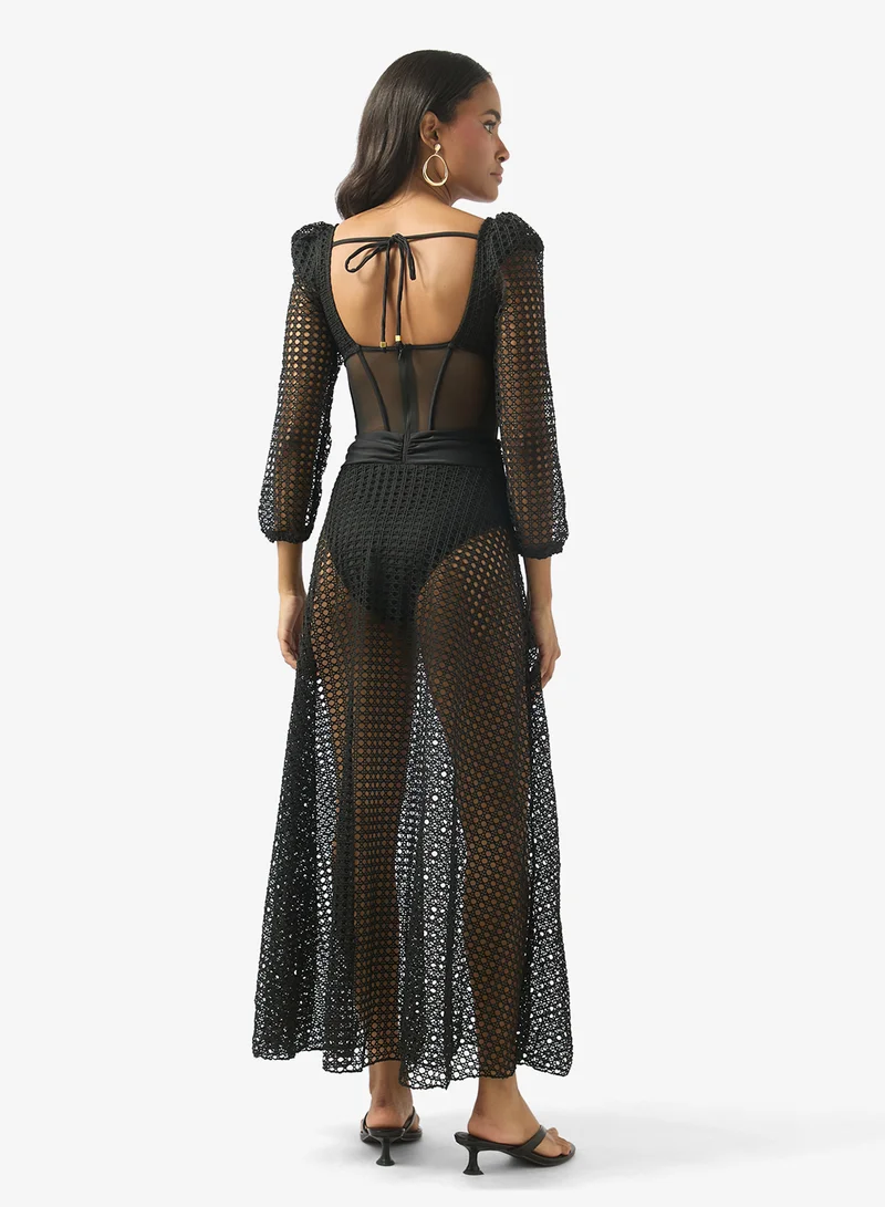 سولايرا Lace Croset Sheer Dress