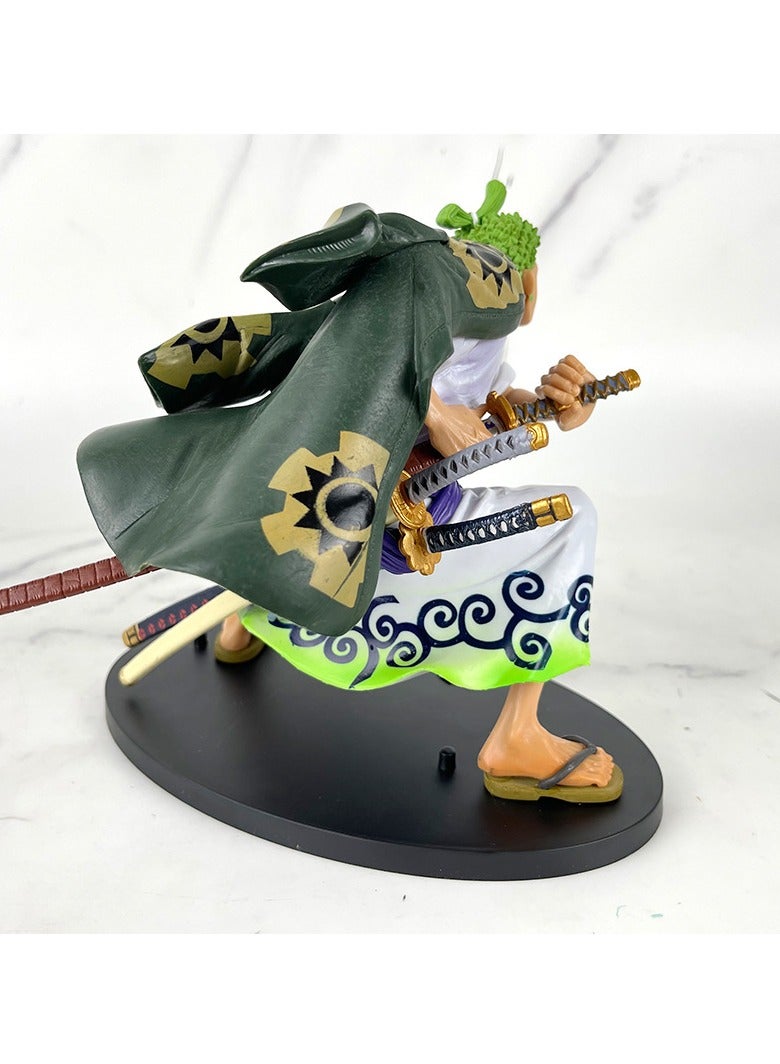 General ONE PIECE Knife Drawing Kimono Sauron Sandao Ryuheguo 3000 World Squatting Boxed Figure Model Gifts for Fans and Friends (16.5cm)  - Image 5