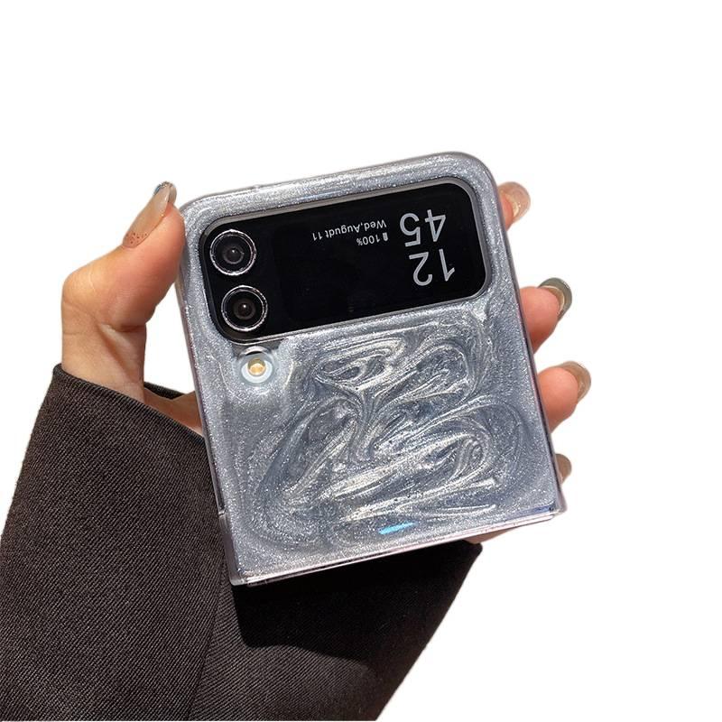 غطاء واقي بTPU لـ Samsung Galaxy Z Fold 5 باللون أبيض من مادة TPU مع راتنج لامع وتصميم فيونكة مع مقاوم للصدمات مع حماية من السقوط مع تشطيب راتنج خفيف الحمل للاستخدام الداخلي - Image 5