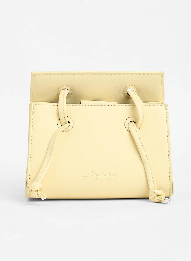 Haute Sauce Solid Magnet Lock Regular Vegan Leather Hand Bag For Women