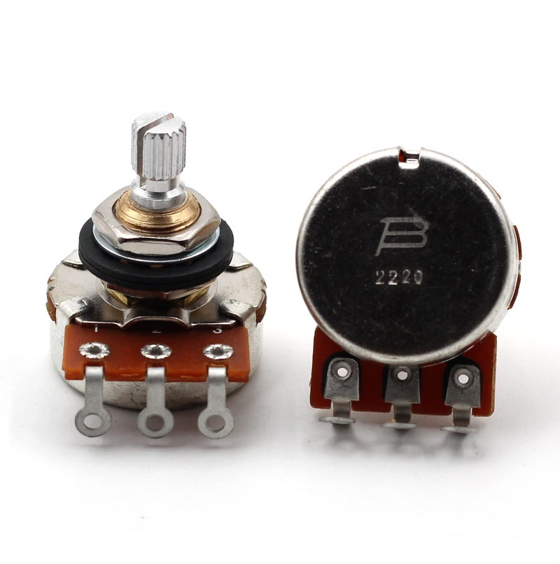 X-ON Set of Four (4X) Bourns 500K SHORT Split Shaft Audio Taper Low Friction Potentiometers - Image 4