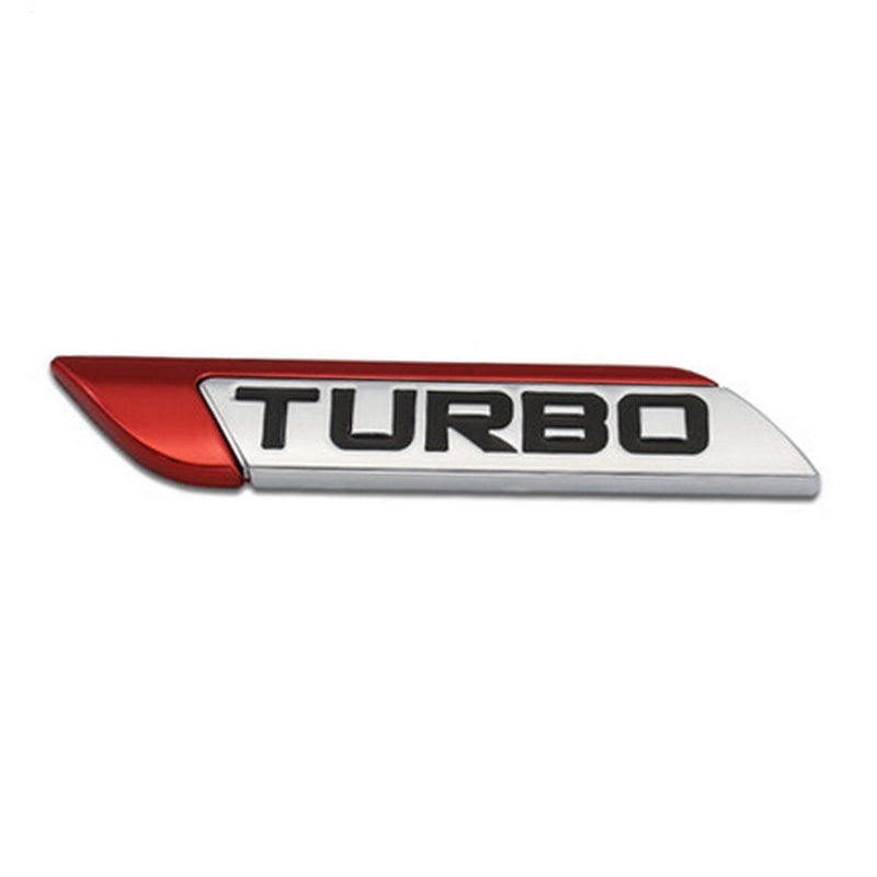 Dsycar 3D Metal TURBO Car Emblem for Auto Turbo Boost Drive Display Never Fade 3M Self Adhesive Red
