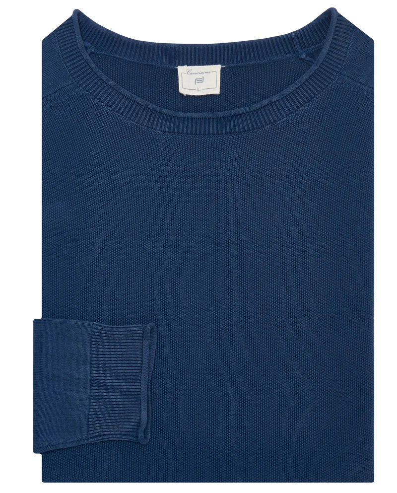 Camicissima LUXURY ROUND NECK COTTON CREW NECK SWEATER
