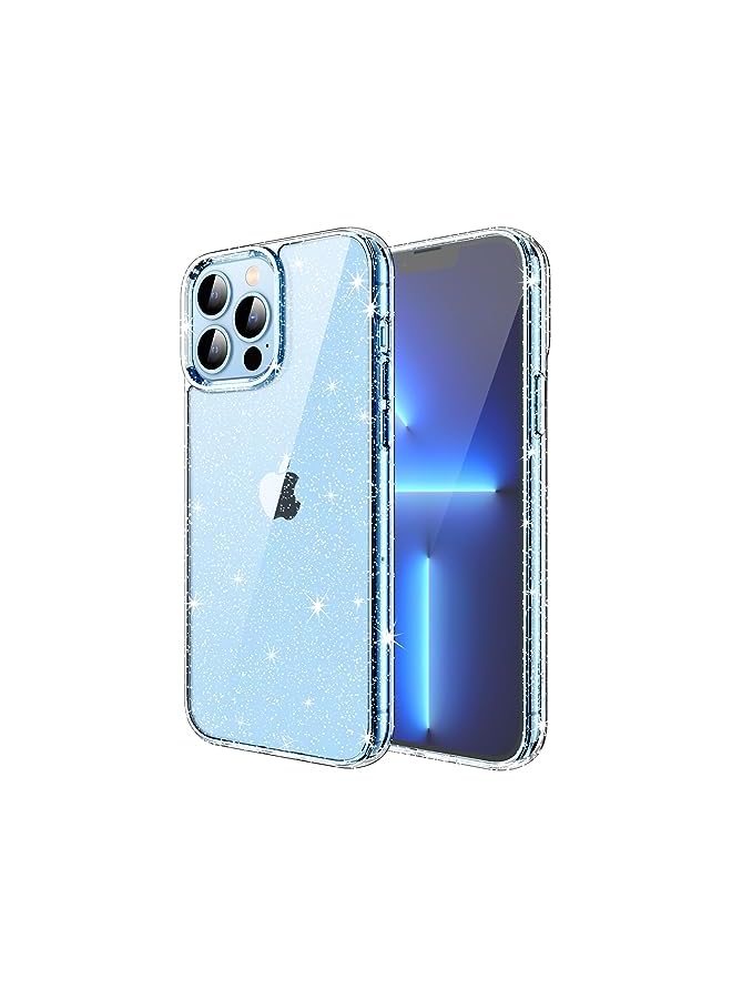 Jetech Glitter Case for iPhone 13 Pro Max, 6.7-Inch, Bling Sparkle Shockproof Phone Bumper Cover, Cute Sparkly for Women and Girls (Clear) - Image 1