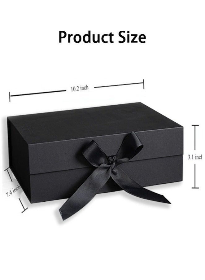 صندوق هدايا أسود مع شريط لعيد الأم ، عيد الحب ، أعياد الميلاد ، الحزب 26*19*8cm - Image 3
