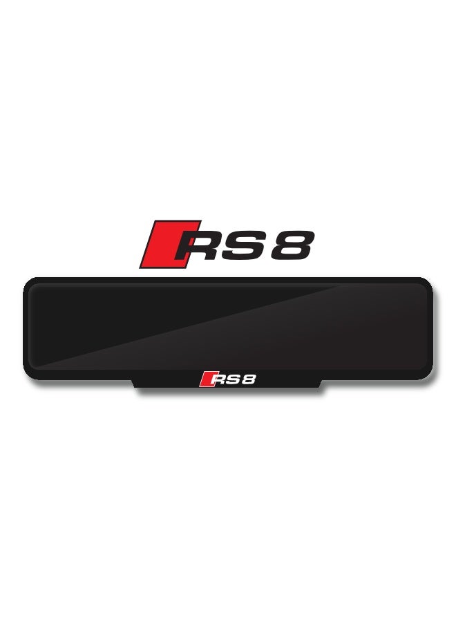 DXBSTAMPS Custom Audi RS8 Number Plate Frame – Sleek Black Finish – 3 Size Options – Strong Adhesive Fixing – Premium Design for Audi RS8 Fans  - Image 1