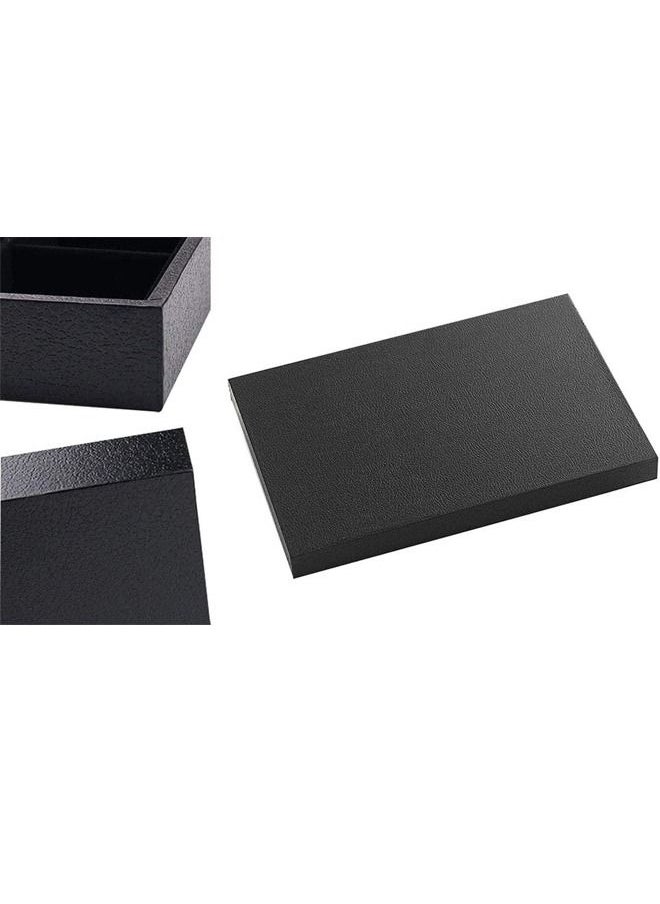 PADOM Padom Jewelry Tray Organizer, Necklace Pendant Organizer Watch Storage Rings Earrings Bracelet Organizer Tray Showcase Display Velvet Stackable Jewelry Storage BLACK COLOR Necklace  - Image 2