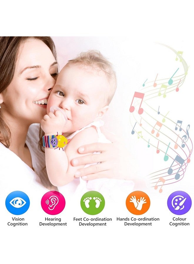 BeFunky Butterfly Wrist Rattles and Foot Finder Sock Toy for Toddlers, Baby Essentials and Gifts for 0-3, 3-6, 6-12 Months (Pack of 4) - Image 4