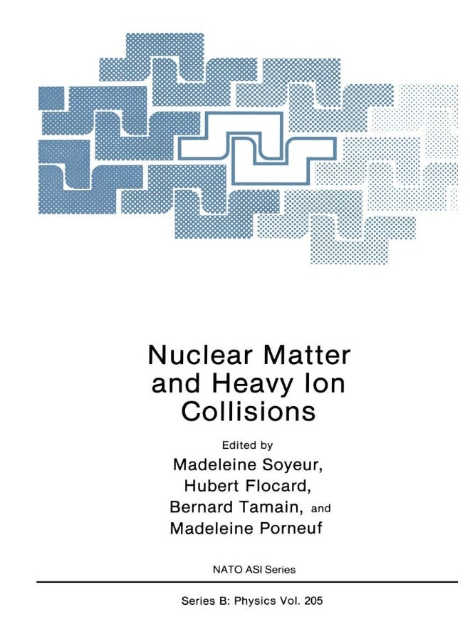 Nuclear Matter and Heavy Ion Collisions 