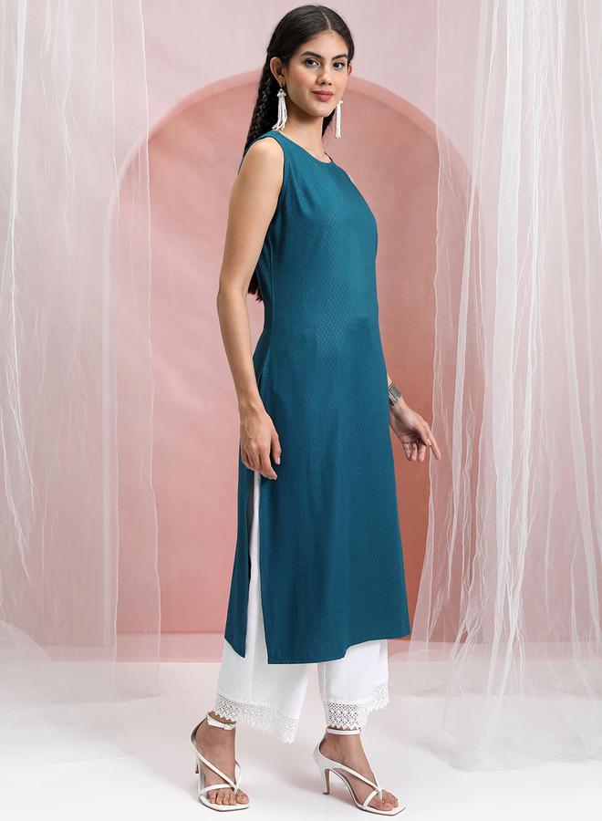 فيشود كورتا أزرق سماوي بلا أكمام - Image 4