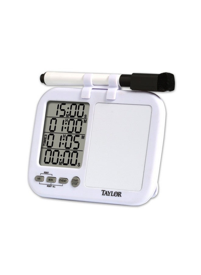 Taylor 5849 Four-Event Digital Timer with Whiteboard for School, Learning, Projects, and Kitchen Tasks, white - Image 3