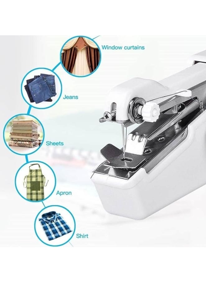 عام آلة خياطة محمولة صغيرة باليد، آلة خياطة كهربائية مع ملحقات، آلة خياطة لاسلكية للمبتدئين، آلة خياطة محمولة كهربائية - Image 3