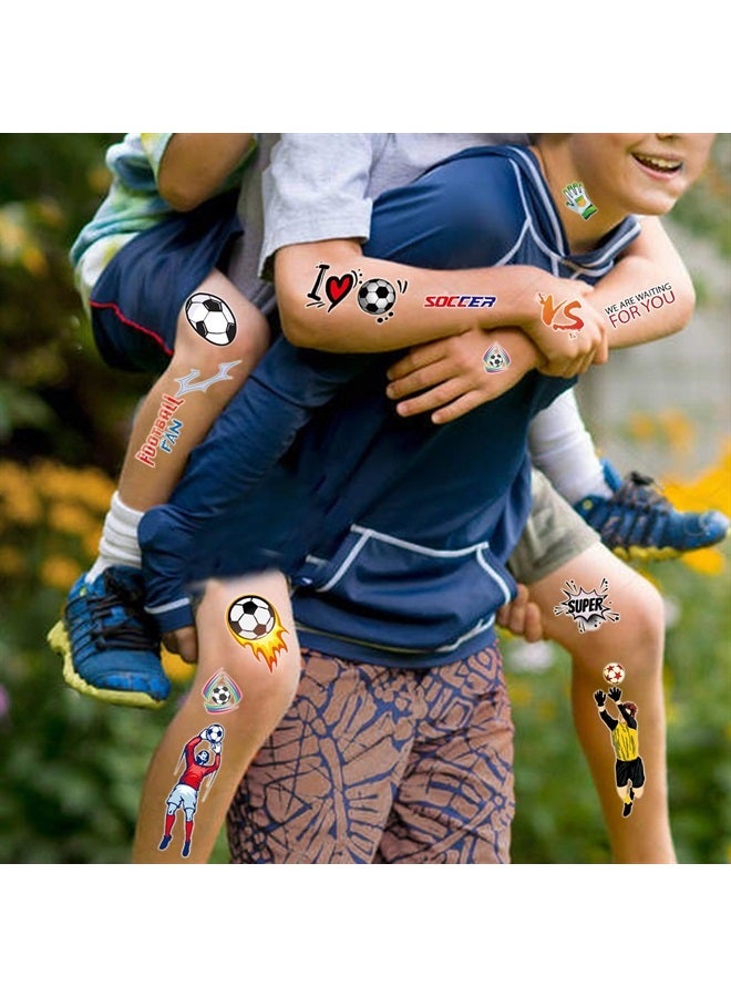 Konsait Football Tattoos Soccer Ball Tattoos Kids Children Temporary Transfer Tattoos Boys Birthday Party Bag & Stocking Fillers, 142PCS - Image 3
